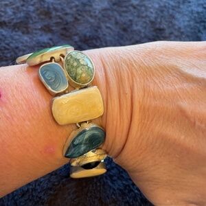 Premier Designs multi-colored Silver toned bracelet